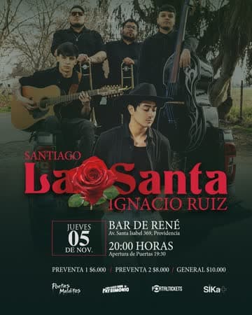 IGNACIO RUIZ PRESENTA: LA SANTA EN BAR DE RENÉ