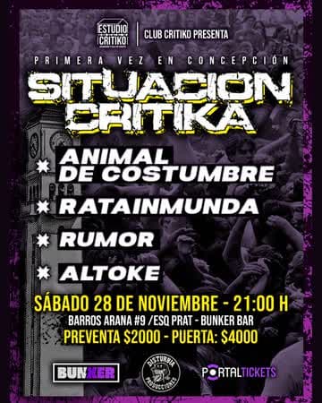 SITUACION CRITIKA EN BUNKER BAR, CONCEPCIÓN