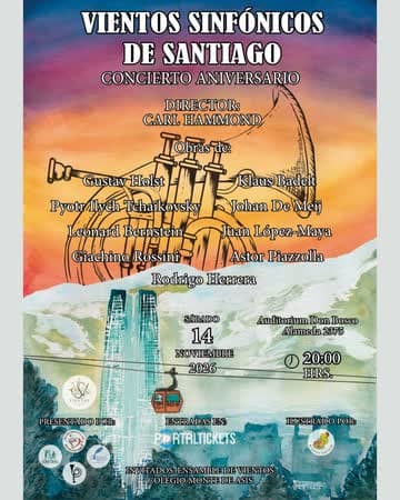 VIENTOS SINFONICOS DE SANTIAGO CONCIERTO DE ANIVERSARIO EN AUDITORIUM DON BOSCO