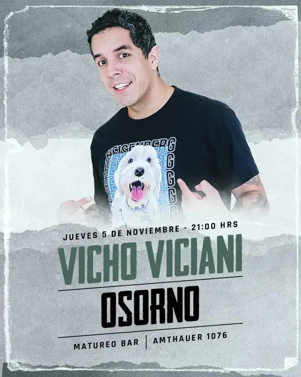 VICHO VICIANI 5 NOVIEMBRE 21:00 HRS. MATUREO BAR – OSORNO
