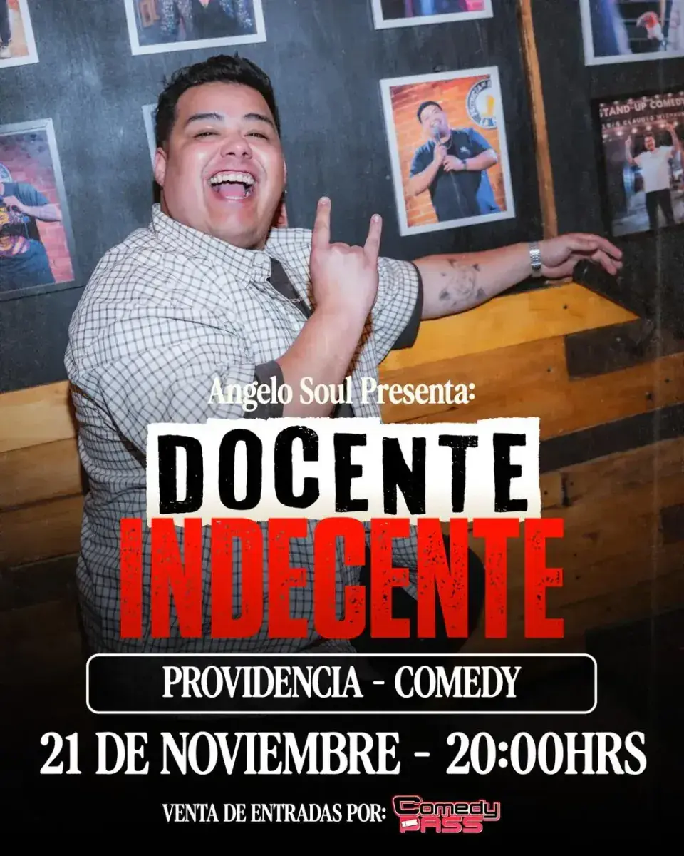 ANGELO SOUL «DOCENTE INDECENTE» 21 NOVIEMBRE 20:00 HRS. COMEDY RESTOBAR