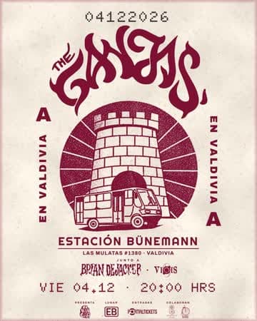 THE GANJAS EN ESTACION BUNEMANN, VALDIVIA 2026