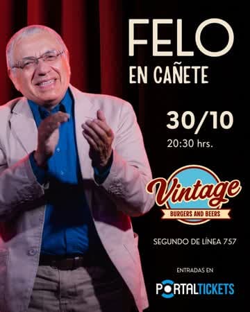 FELO - GIRA PEQUEÑA 2026 EN VINTAGE BURGER, CAÑETE