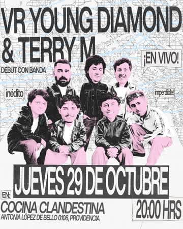 VR YOUNG DIAMOND + TERRYM: DEBUT CON BANDA EN COCINA CLANDESTINA